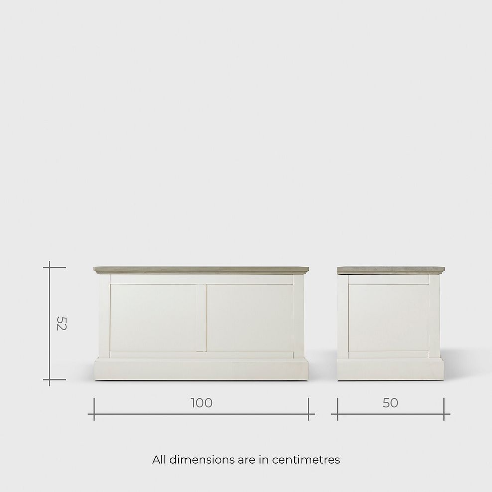 Brompton Painted Acacia and Ash Top Blanket Box - Solid Hardwood 15