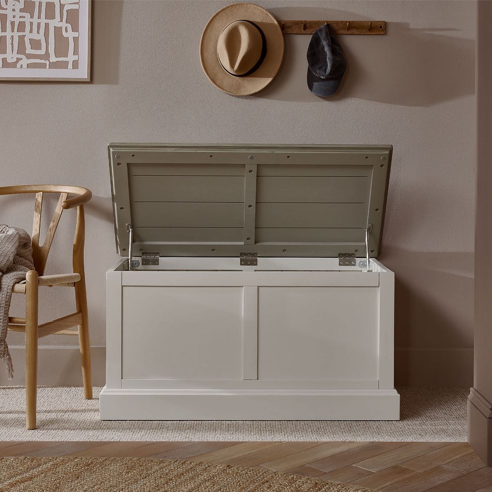 Brompton Painted Acacia and Ash Top Blanket Box - Solid Hardwood 2
