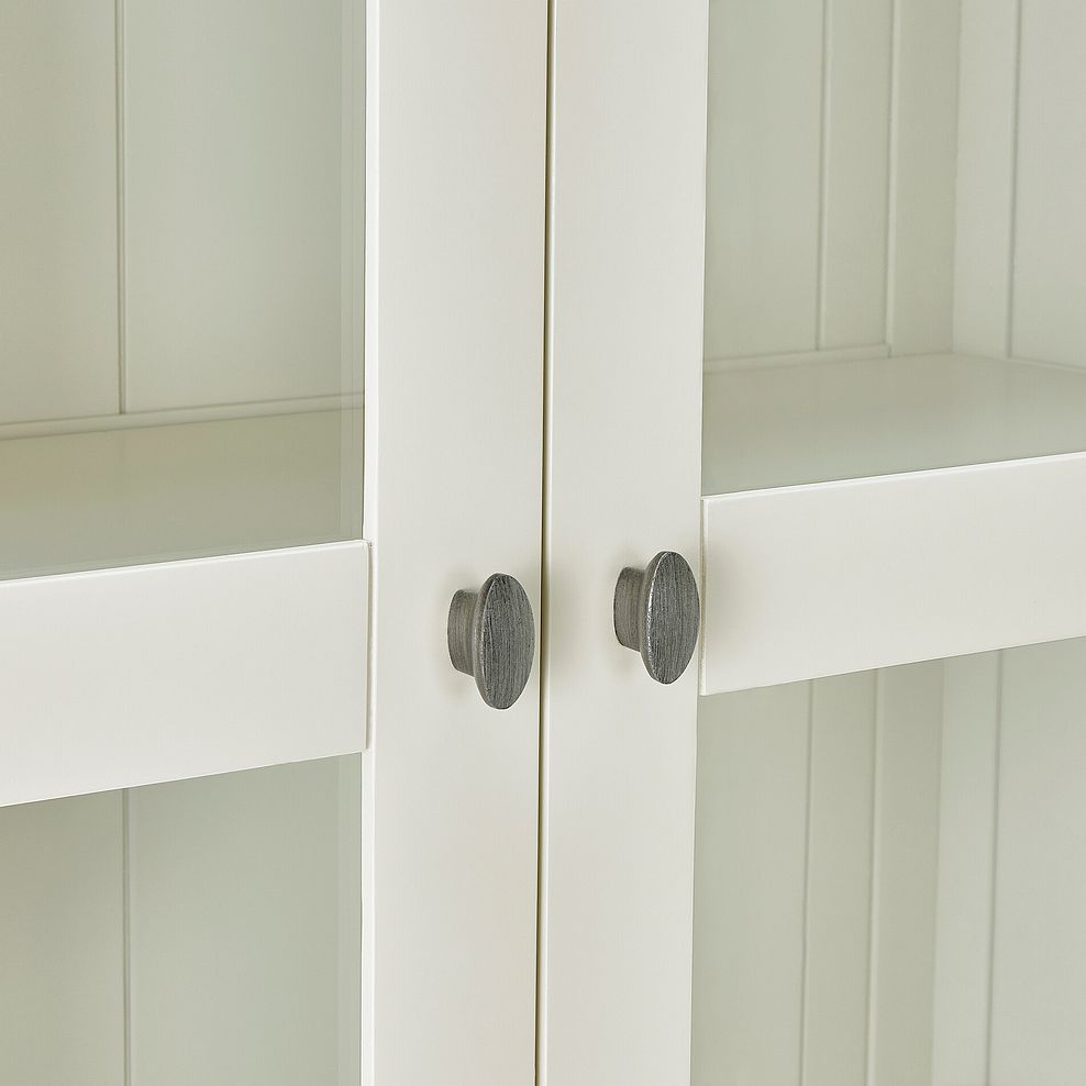 Brompton Painted Acacia and Ash Top Display Cabinet - Solid Hardwood 6