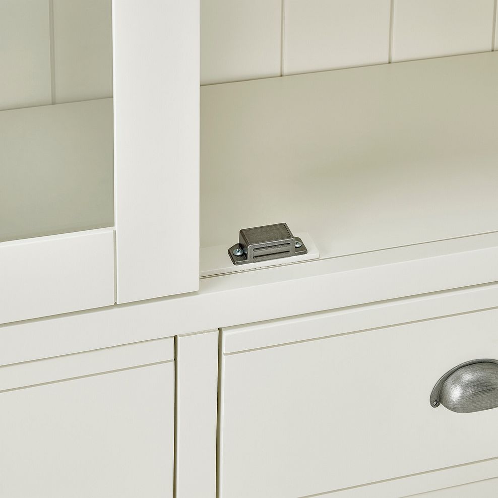 Brompton Painted Acacia and Ash Top Display Cabinet - Solid Hardwood 9