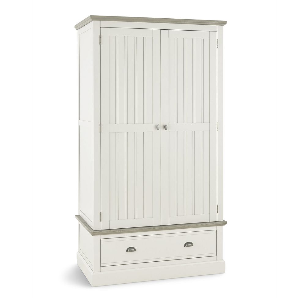 Brompton Painted Acacia and Ash Top Double Wardrobe - Solid Hardwood 3