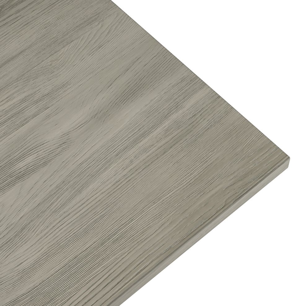 Brompton Painted Acacia and Ash Top Extending Dining Table + 8 Brompton Painted Acacia Dining Chairs with Dappled Silver Fabric Seat Pads 6