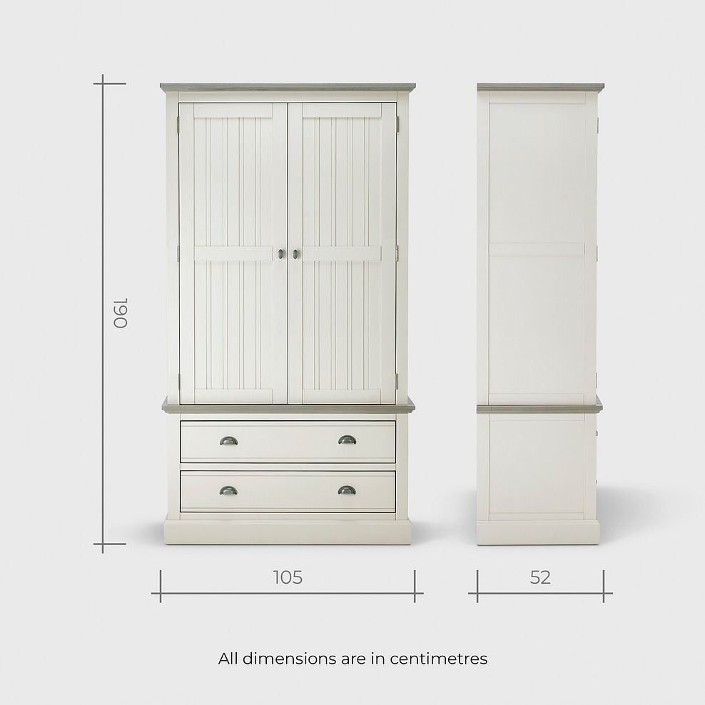 Brompton Painted Acacia and Ash Top Large Larder - Solid Hardwood 18