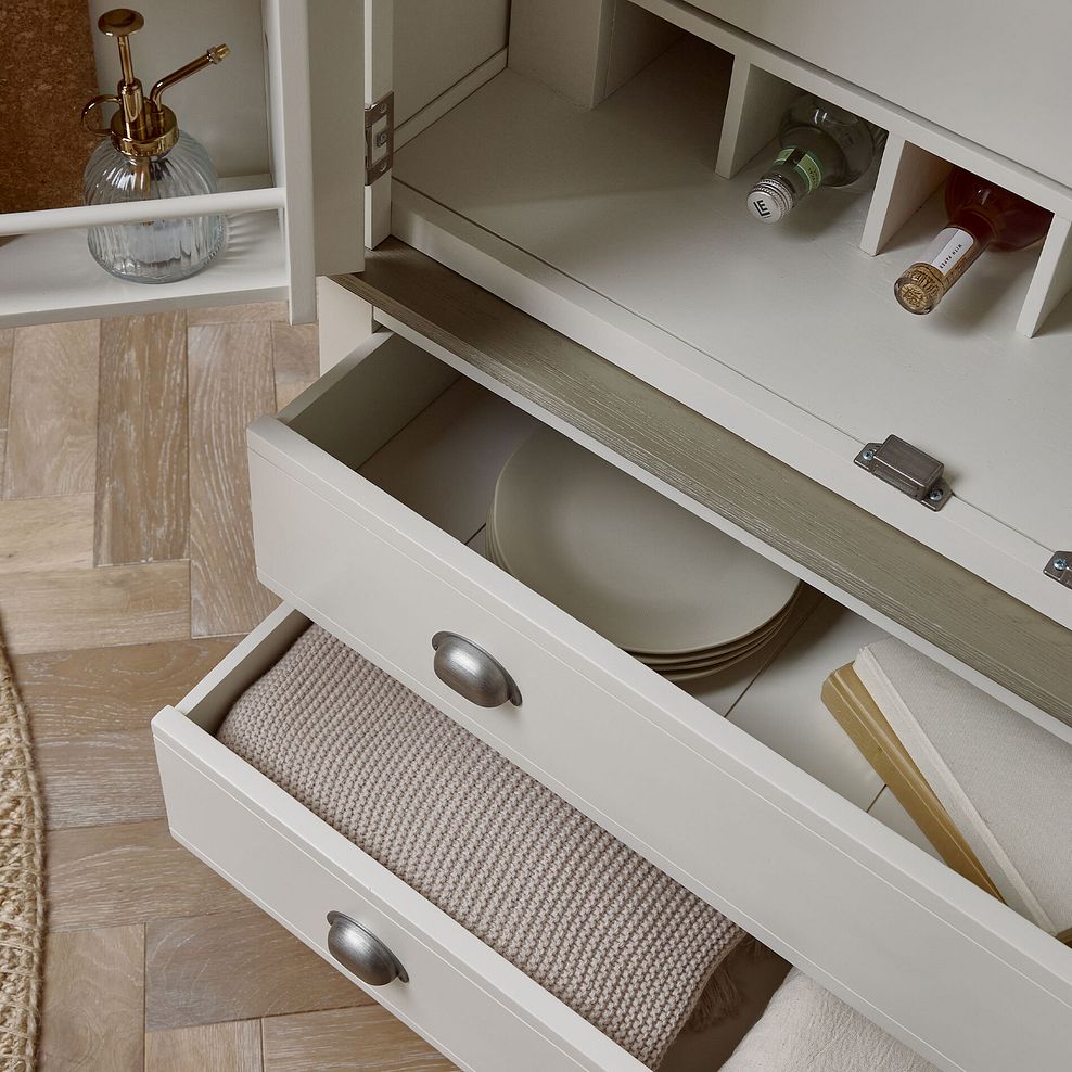 Brompton Painted Acacia and Ash Top Large Larder - Solid Hardwood 4