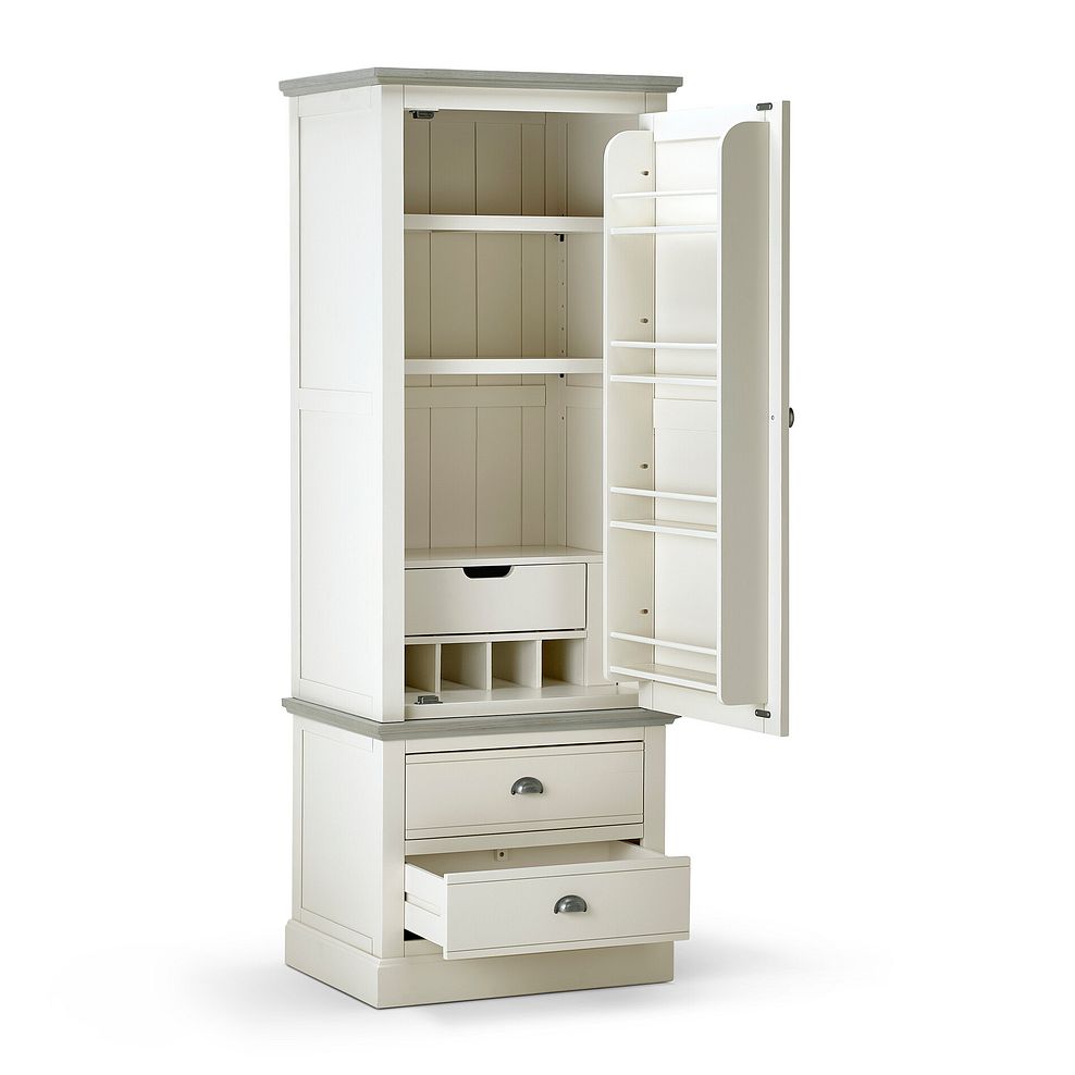 Brompton Painted Acacia and Ash Top Small Larder - Solid Hardwood 3