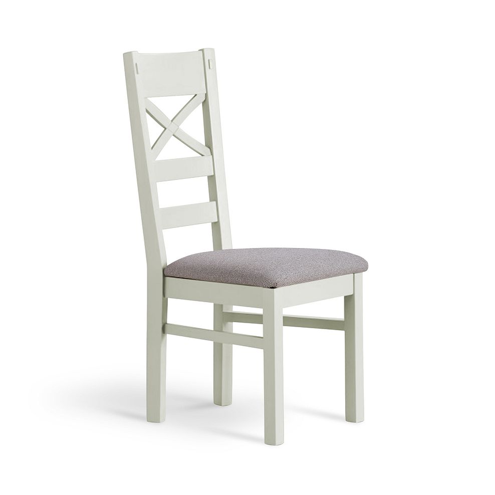Brompton Painted Acacia Dining Chair with a Hampton Biscuit Fabric Seat Thumbnail 1