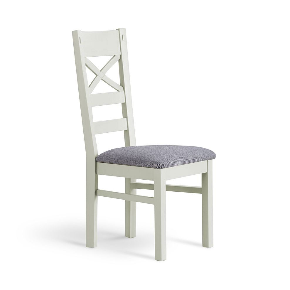 Brompton Painted Acacia Dining Chair with a Hampton Silver Fabric Seat Thumbnail 1