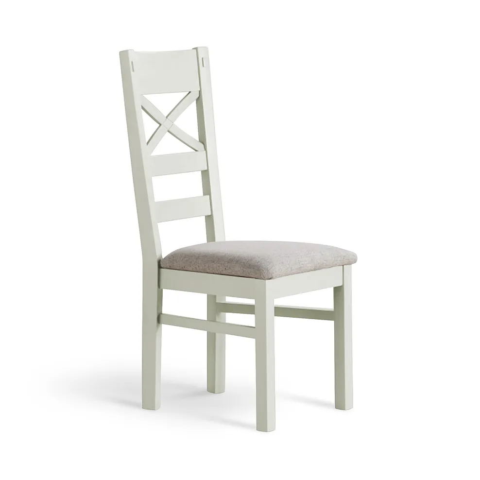 Brompton Dining Table + 8 Brompton Dining Chairs with Plain Grey Fabric Pads 6
