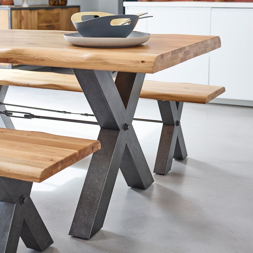 Brooklyn Living Edge Dining Table with 2 Benches 3