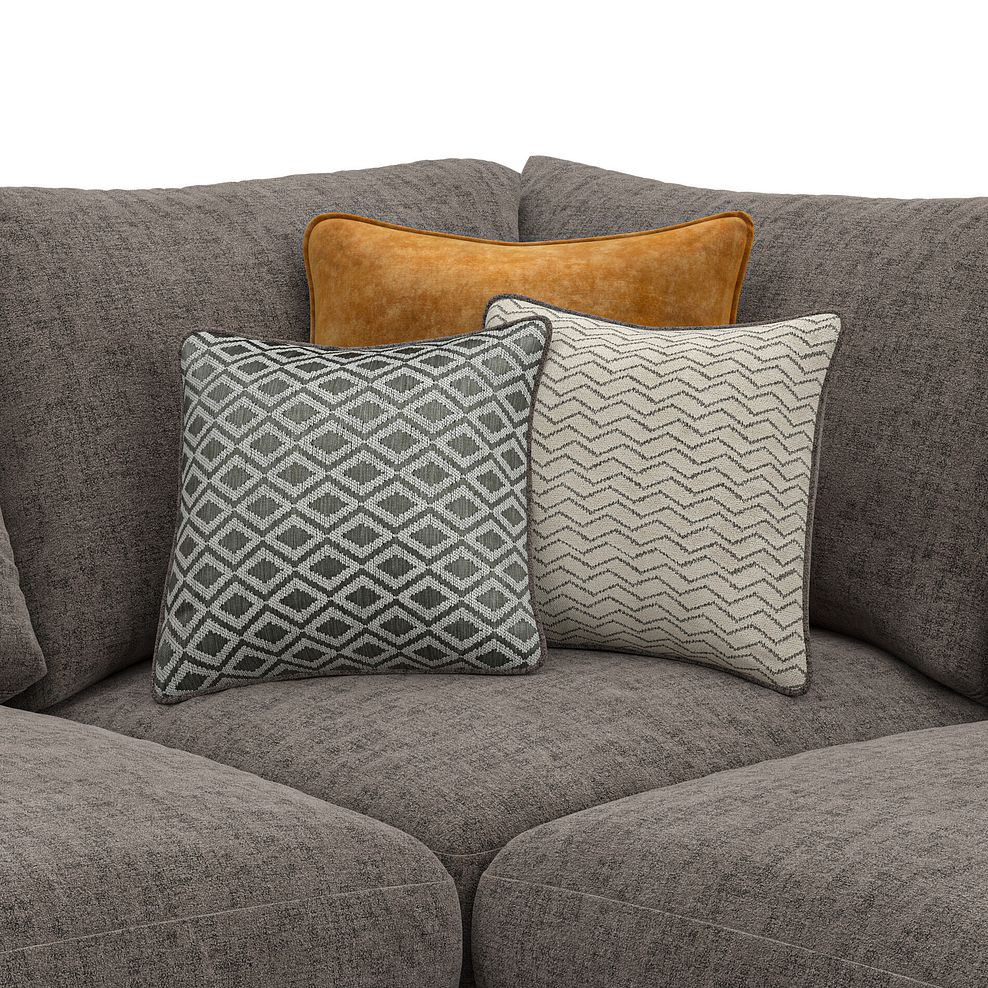 Malvern 3 Seat Left Hand Modular Corner Sofa in Brown fabric - Group 6 7