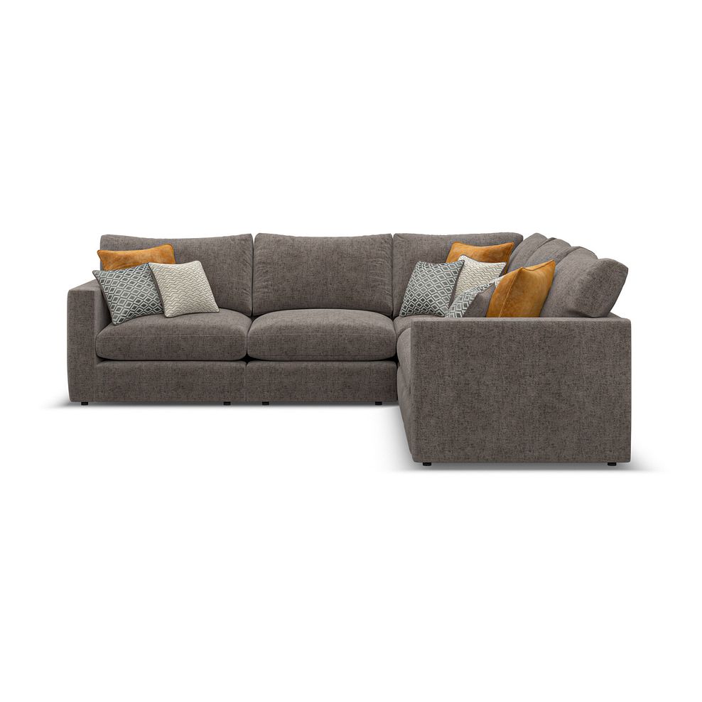 Malvern 5 Seat Modular Corner Sofa in Brown fabric - Group 3  2