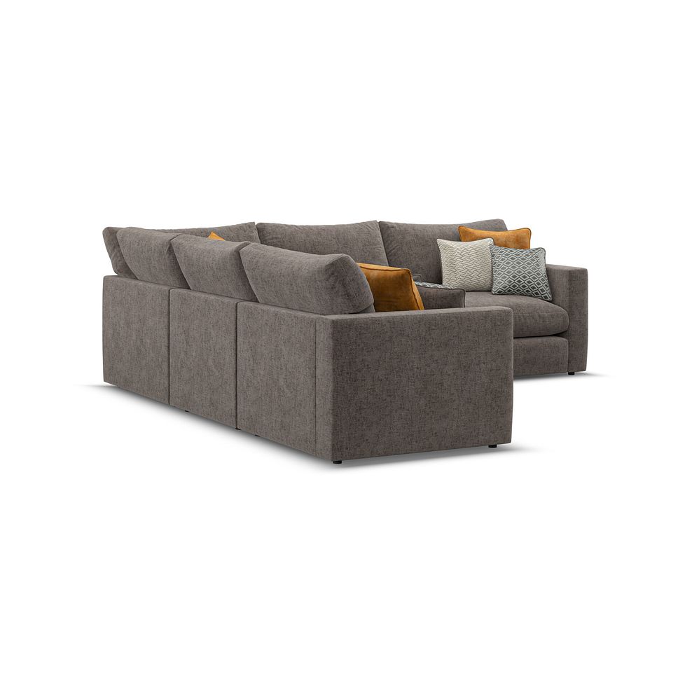 Malvern 5 Seat Modular Corner Sofa in Brown fabric - Group 3  3