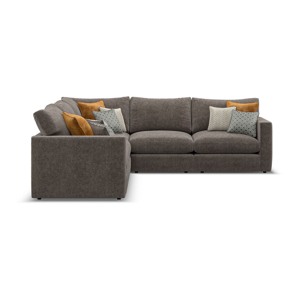 Malvern 5 Seat Modular Corner Sofa in Brown fabric - Group 3  4