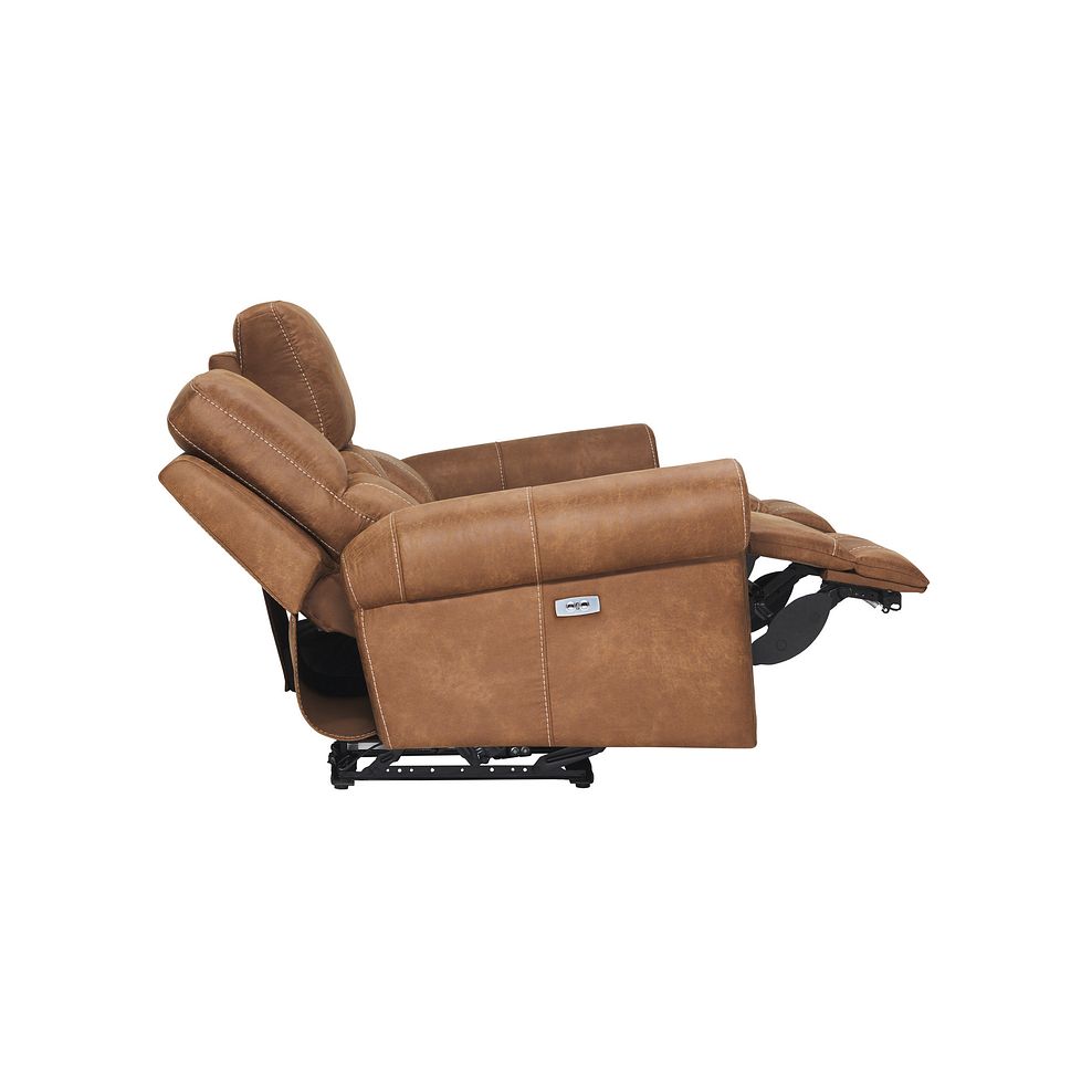 Colorado 3 Seater Electric Recliner in Ranch Brown Fabric 10