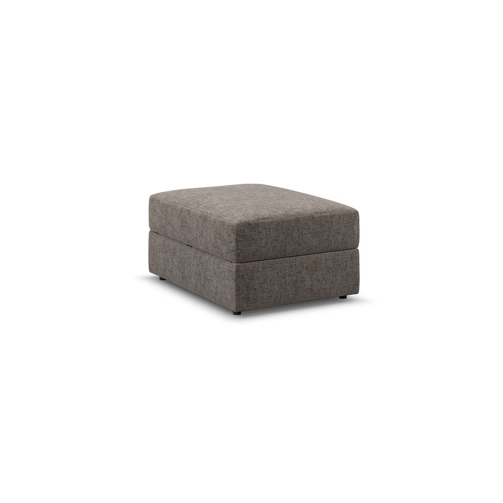 Malvern Storage Footstool in Brown fabric 4