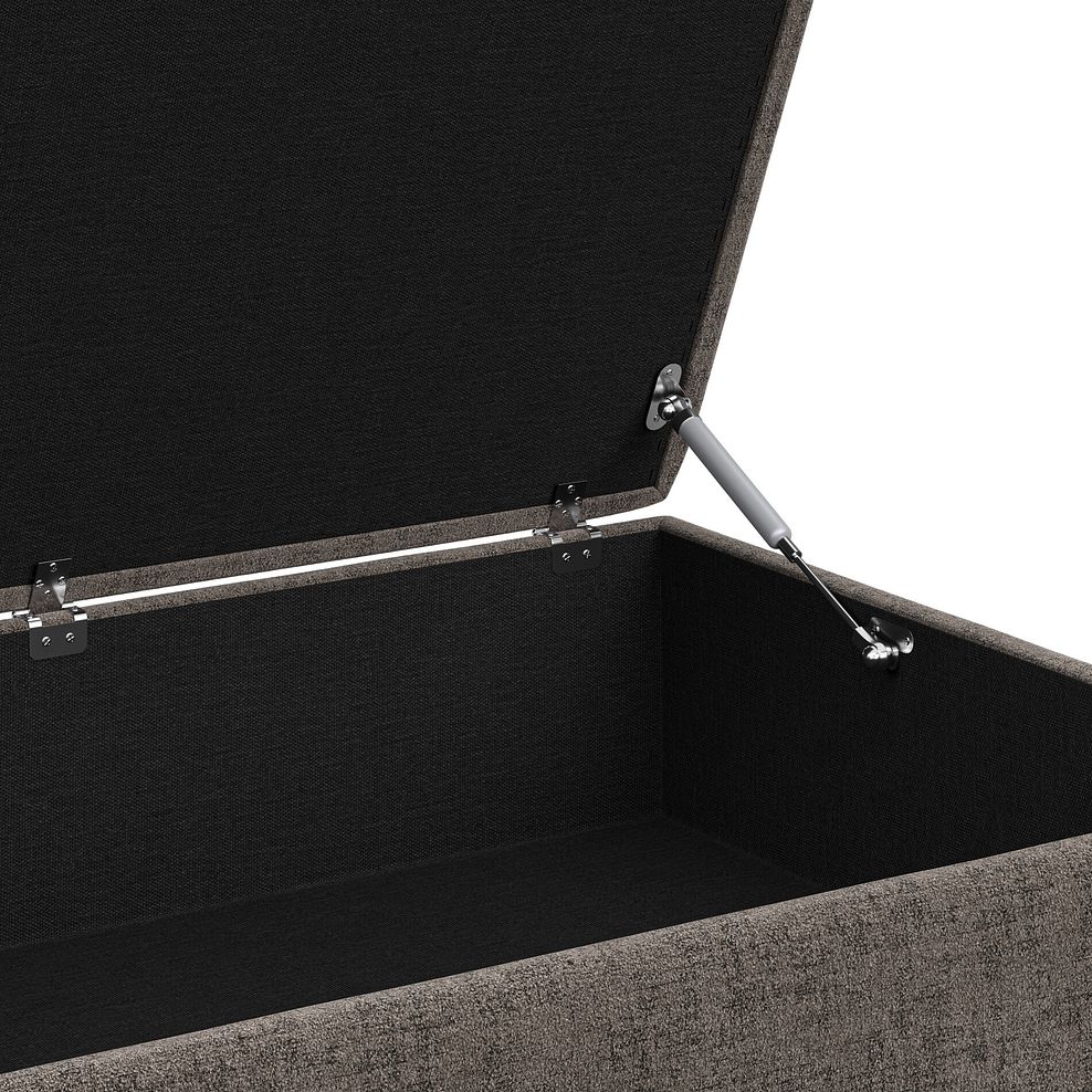 Malvern Storage Footstool in Brown fabric 7