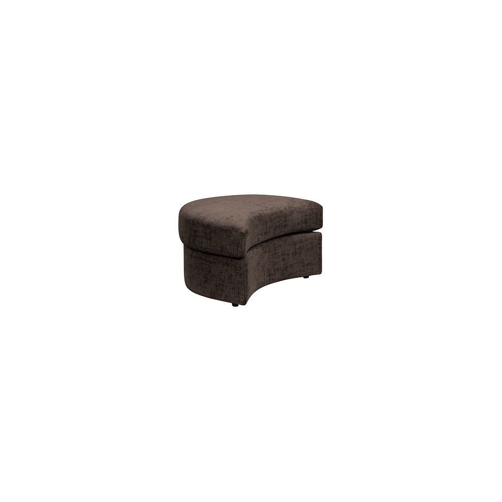 Malvern Half Moon Footstool in Brown fabric 3