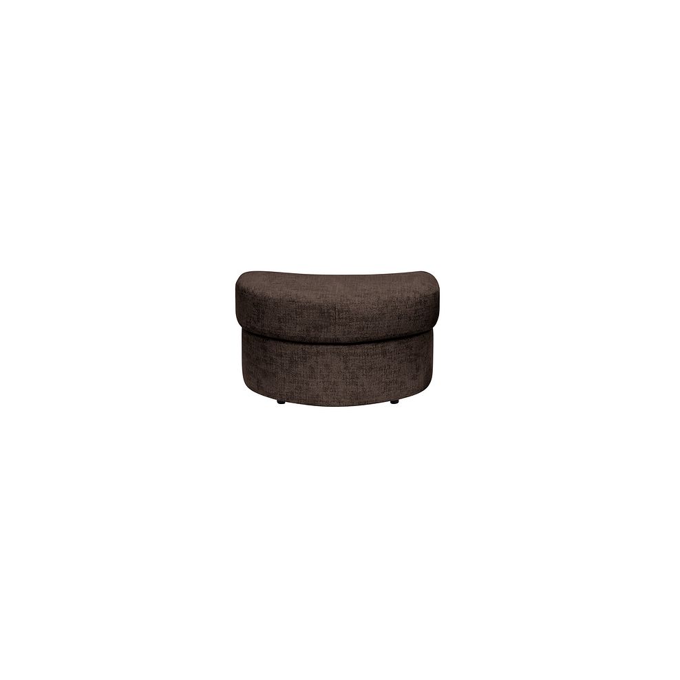 Malvern Half Moon Footstool in Brown fabric 2