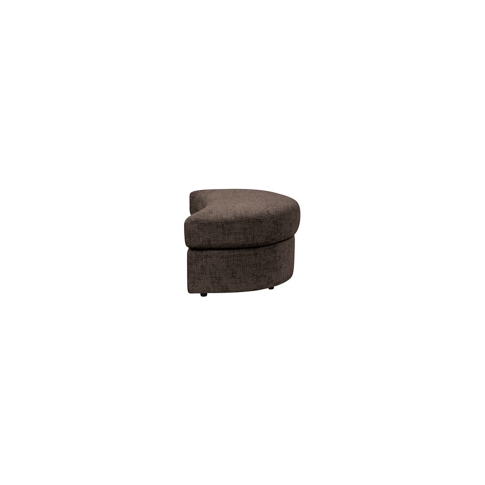 Malvern Half Moon Footstool in Brown fabric 4