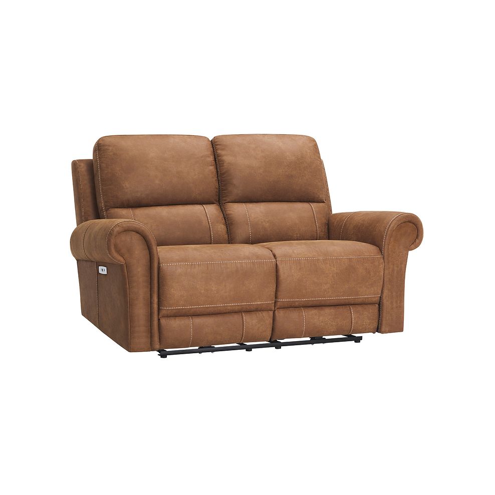 Colorado 2 Seater Electric Recliner in Ranch Brown Fabric Thumbnail 2