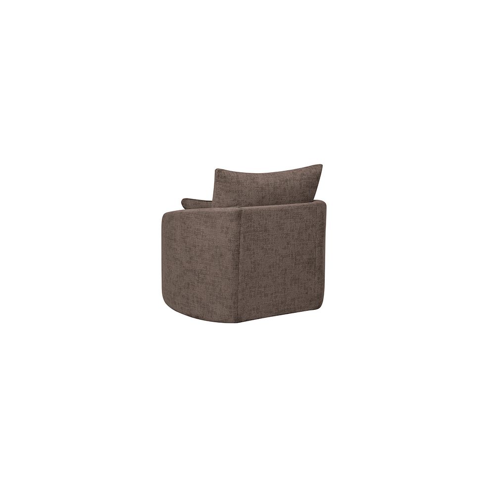 Malvern Swivel Cuddler Chair in Brown fabric 4