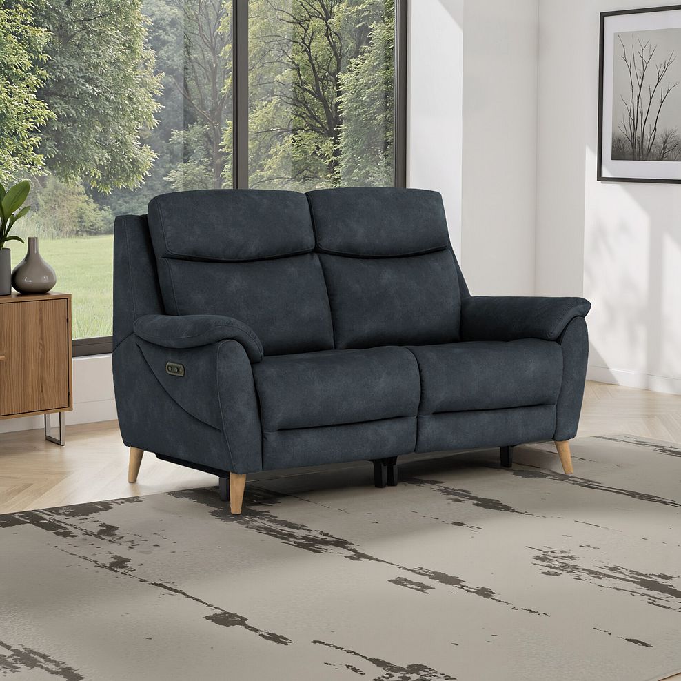 Brunel 2 Seater Electric Recliner Sofa in Dexter Shadow Fabric 1