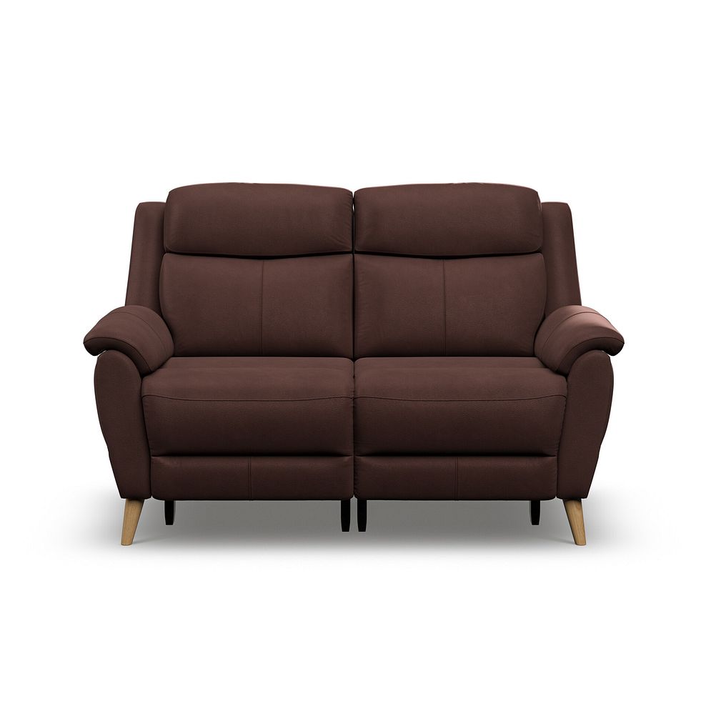 Brunel 2 Seater Recliner Sofa with Speakers in Chestnut Leather 4
