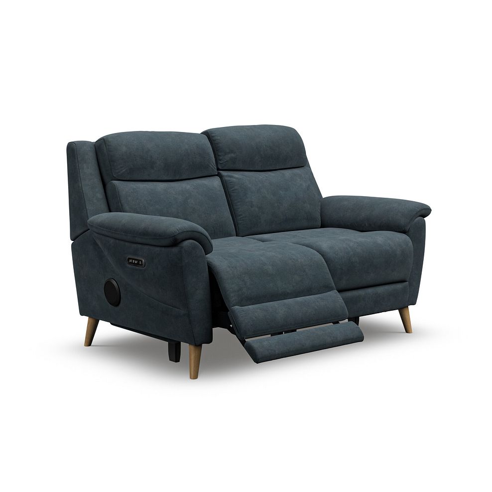 Brunel 2 Seater Electric Recliner Sofa with Speakers in Dexter Shadow Fabric 2