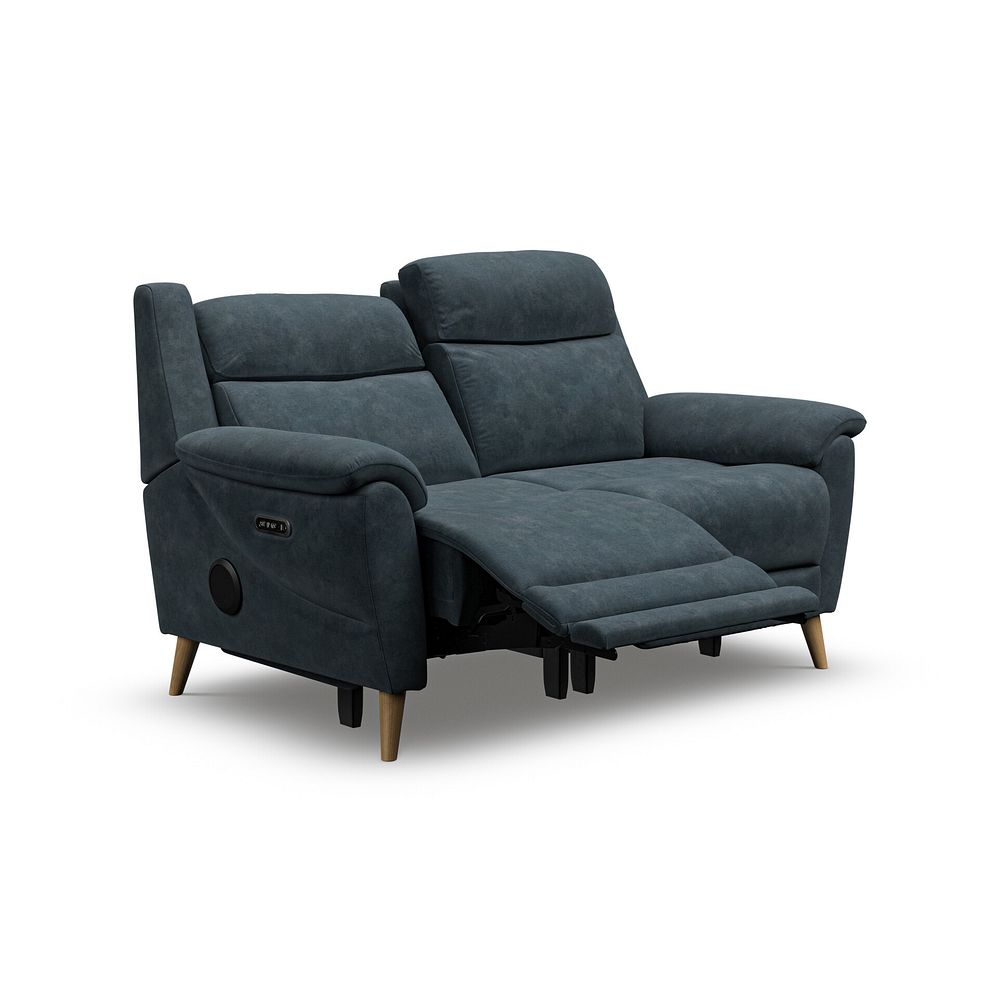 Brunel 2 Seater Electric Recliner Sofa with Speakers in Dexter Shadow Fabric 3