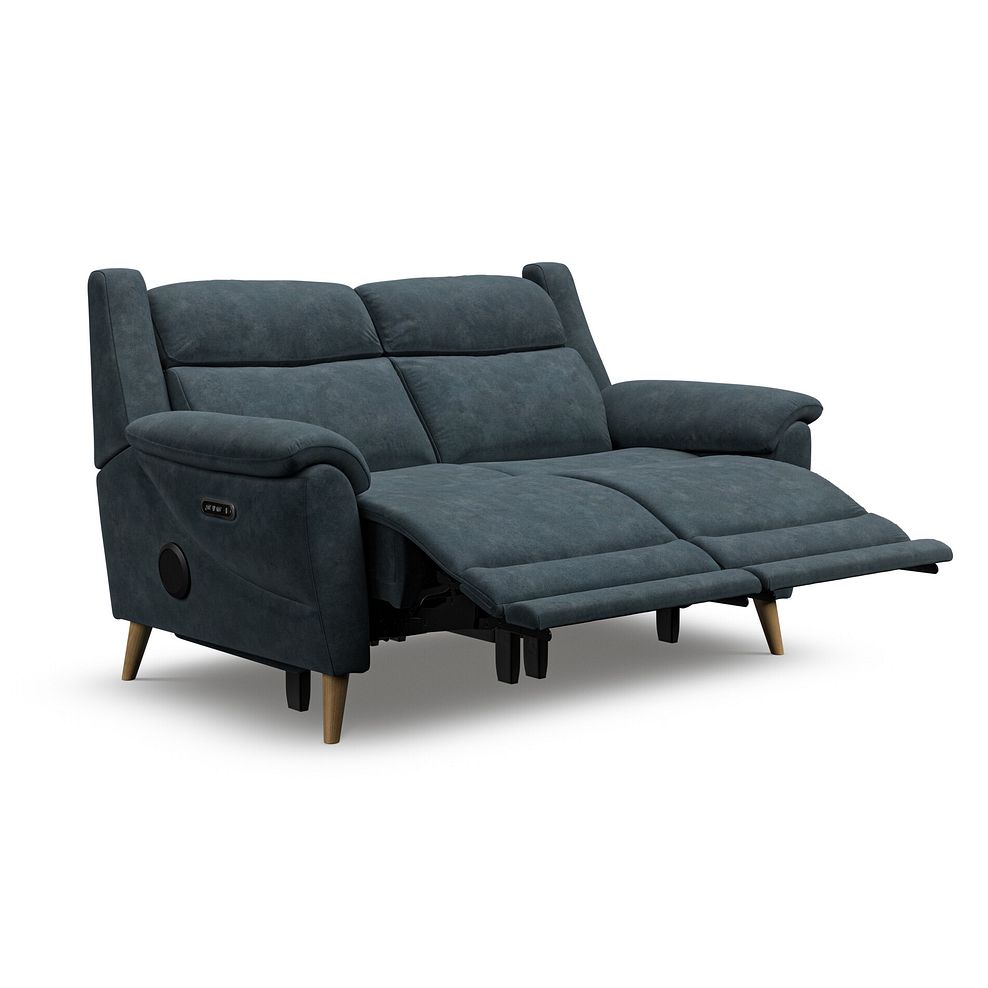 Brunel 2 Seater Electric Recliner Sofa with Speakers in Dexter Shadow Fabric 4