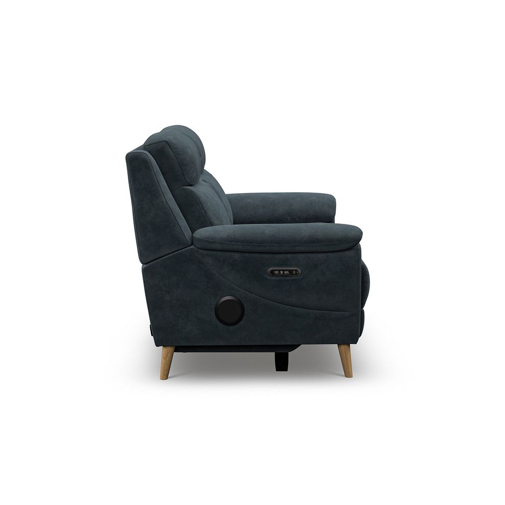 Brunel 2 Seater Electric Recliner Sofa with Speakers in Dexter Shadow Fabric 7