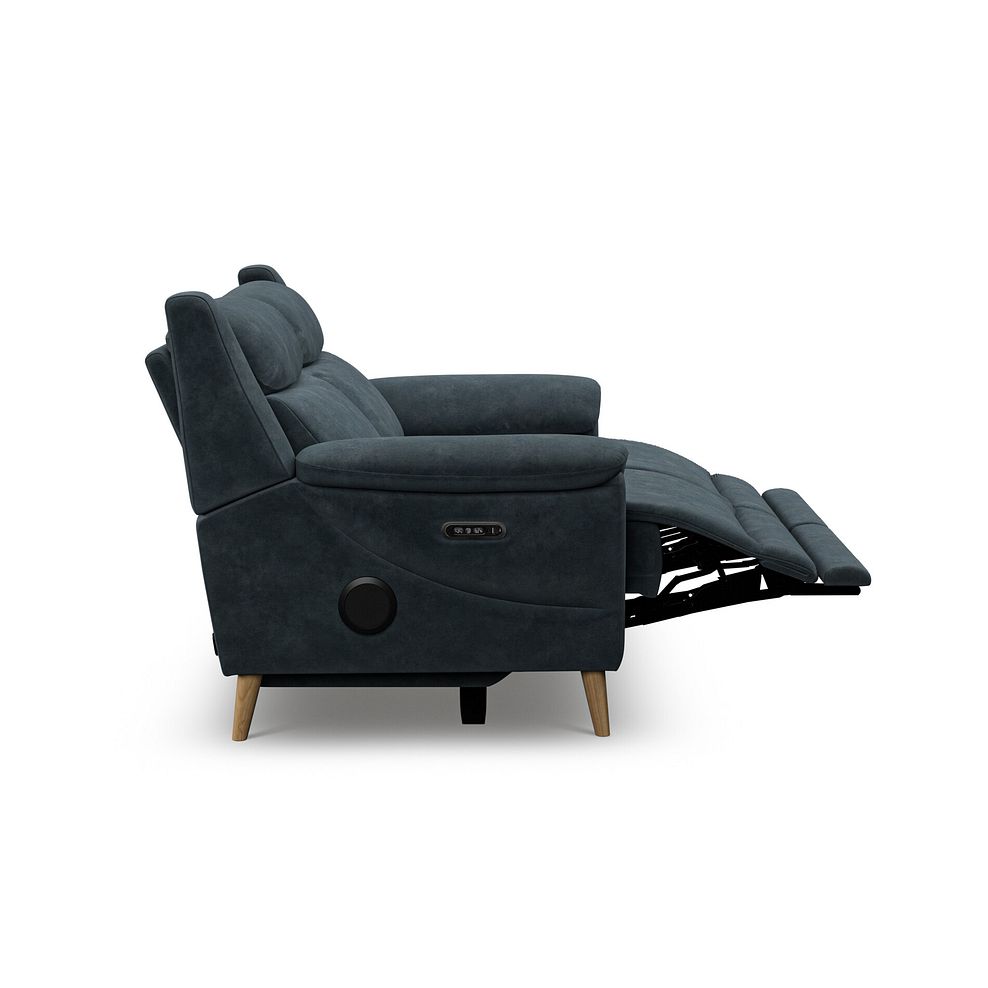 Brunel 2 Seater Electric Recliner Sofa with Speakers in Dexter Shadow Fabric 8