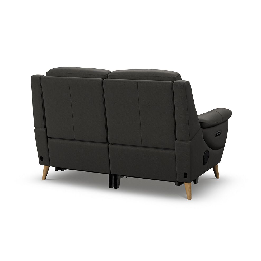 Brunel 2 Seater Recliner Sofa with Speakers in Storm Leather 5