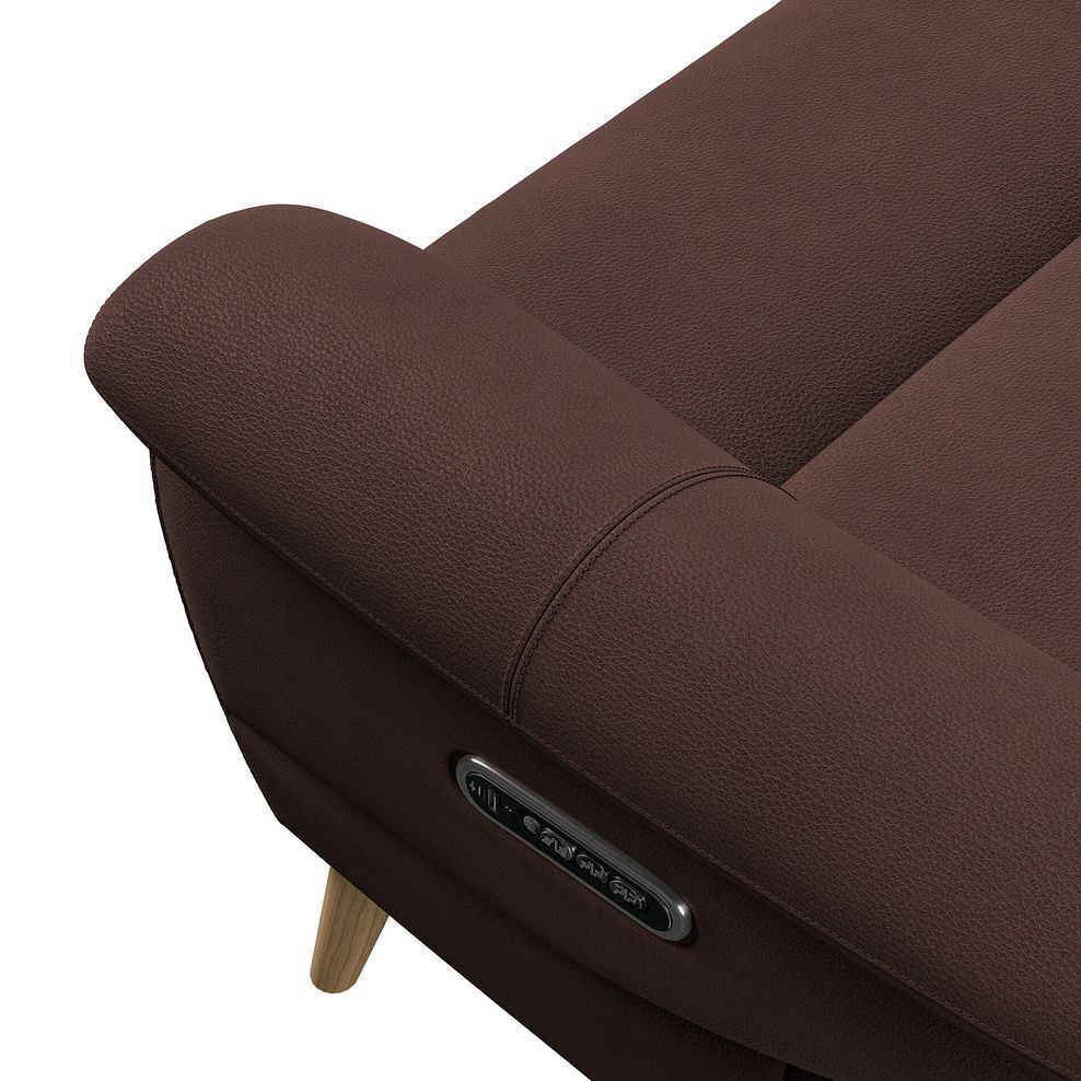 Brunel 2 Seater Recliner Sofa, Smart Screen & Speakers in Chestnut Leather 10