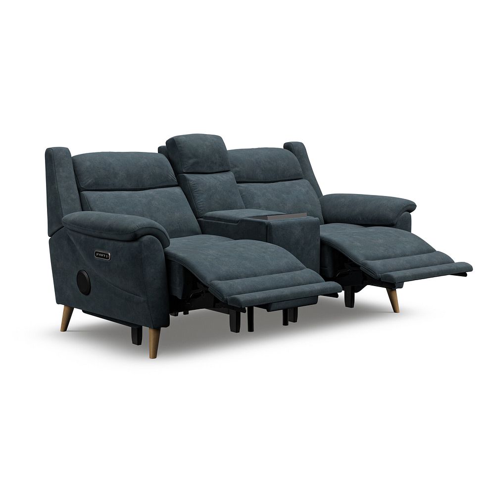 Brunel 2 Seater Recliner Sofa, Smart Screen & Speakers in Dexter Shadow Fabric 5