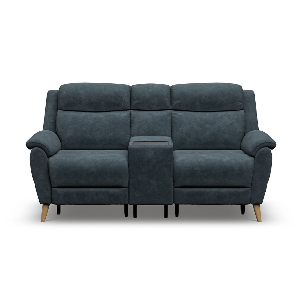 Brunel 2 Seater Recliner Sofa, Smart Screen & Speakers in Dexter Shadow Fabric 6