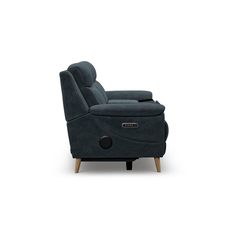 Brunel 2 Seater Recliner Sofa, Smart Screen & Speakers in Dexter Shadow Fabric 8