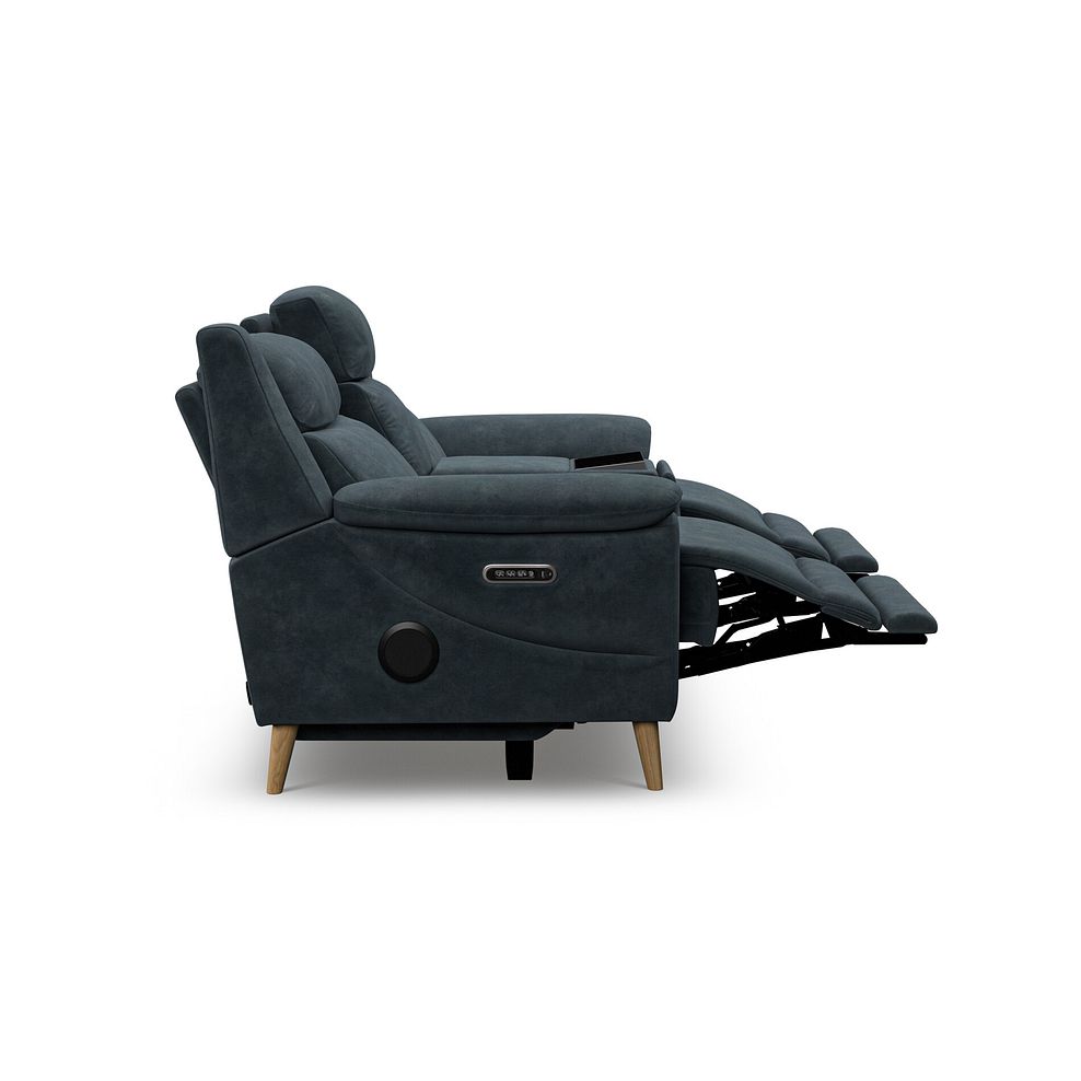 Brunel 2 Seater Recliner Sofa, Smart Screen & Speakers in Dexter Shadow Fabric 9