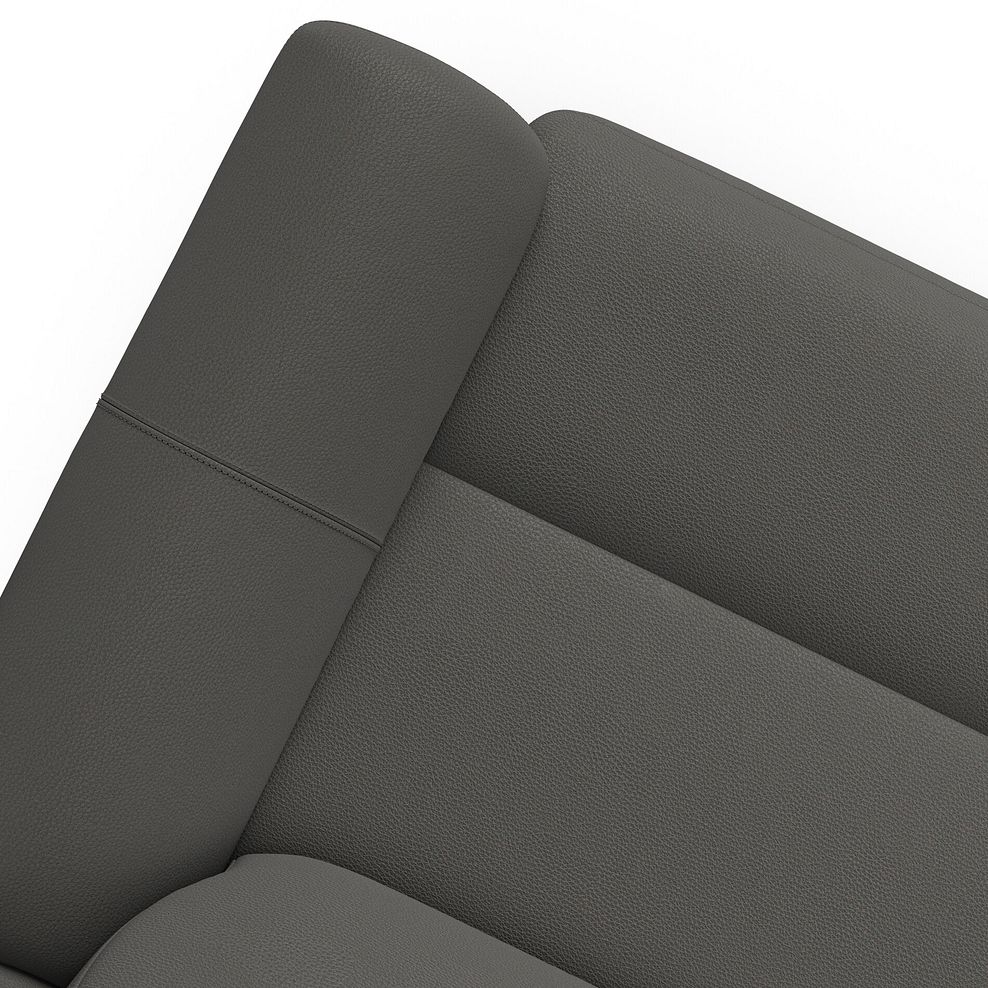 Brunel 2 Seater Recliner Sofa, Smart Screen & Speakers in Elephant Grey Leather 11