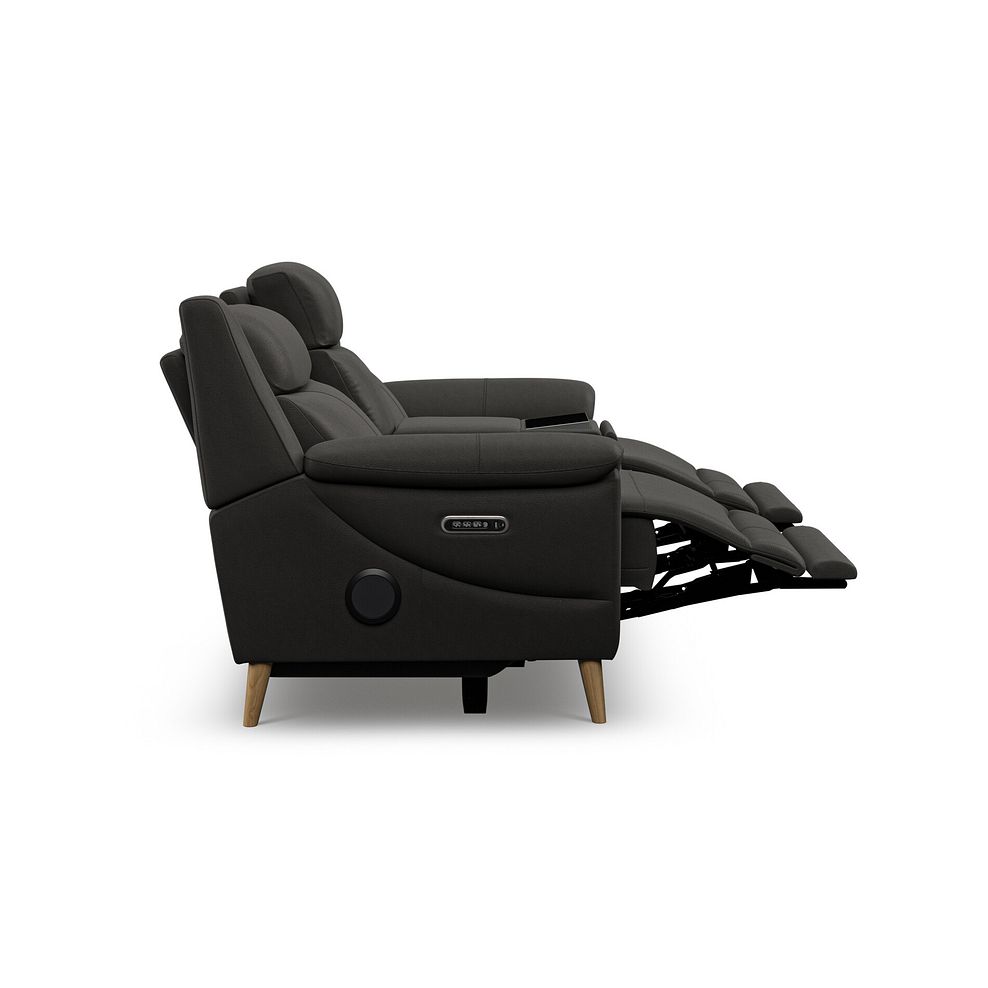 Brunel 2 Seater Recliner Sofa, Smart Screen & Speakers in Storm Leather 9