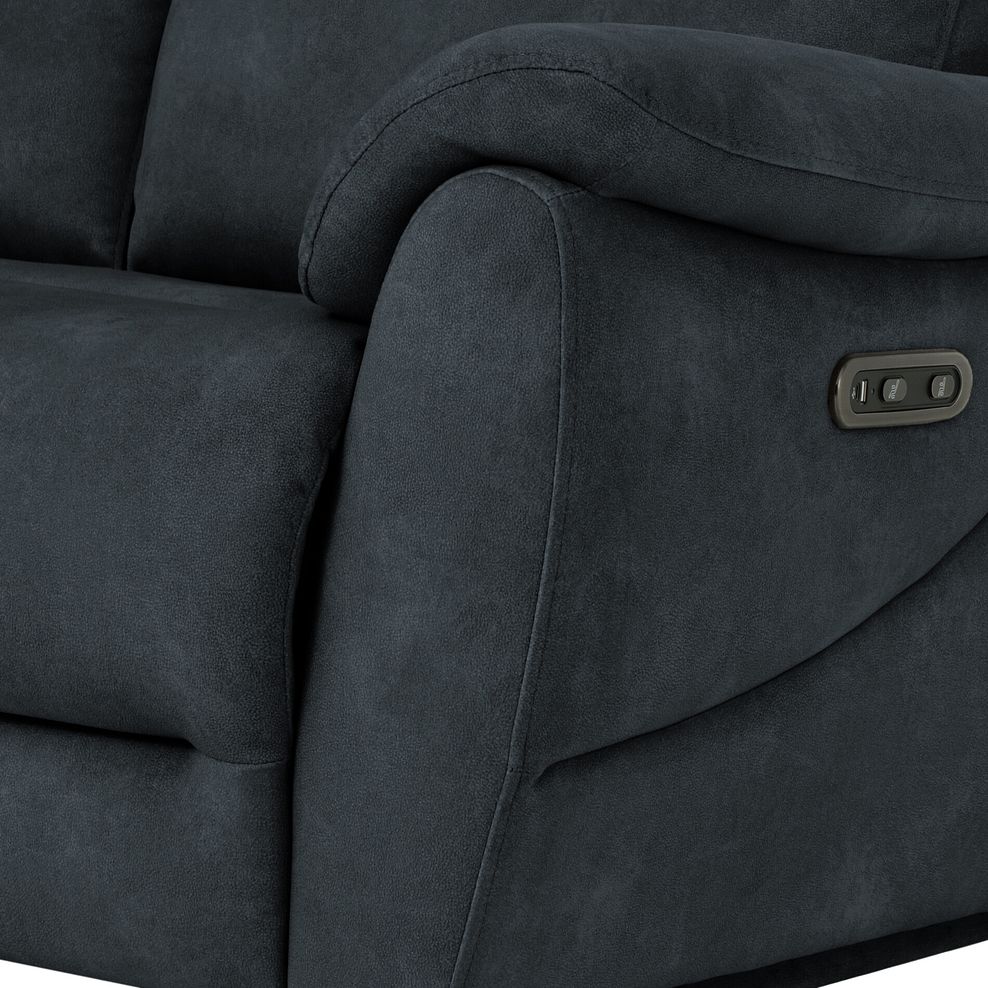 Brunel 2 Seater Electric Recliner Sofa in Dexter Shadow Fabric 9