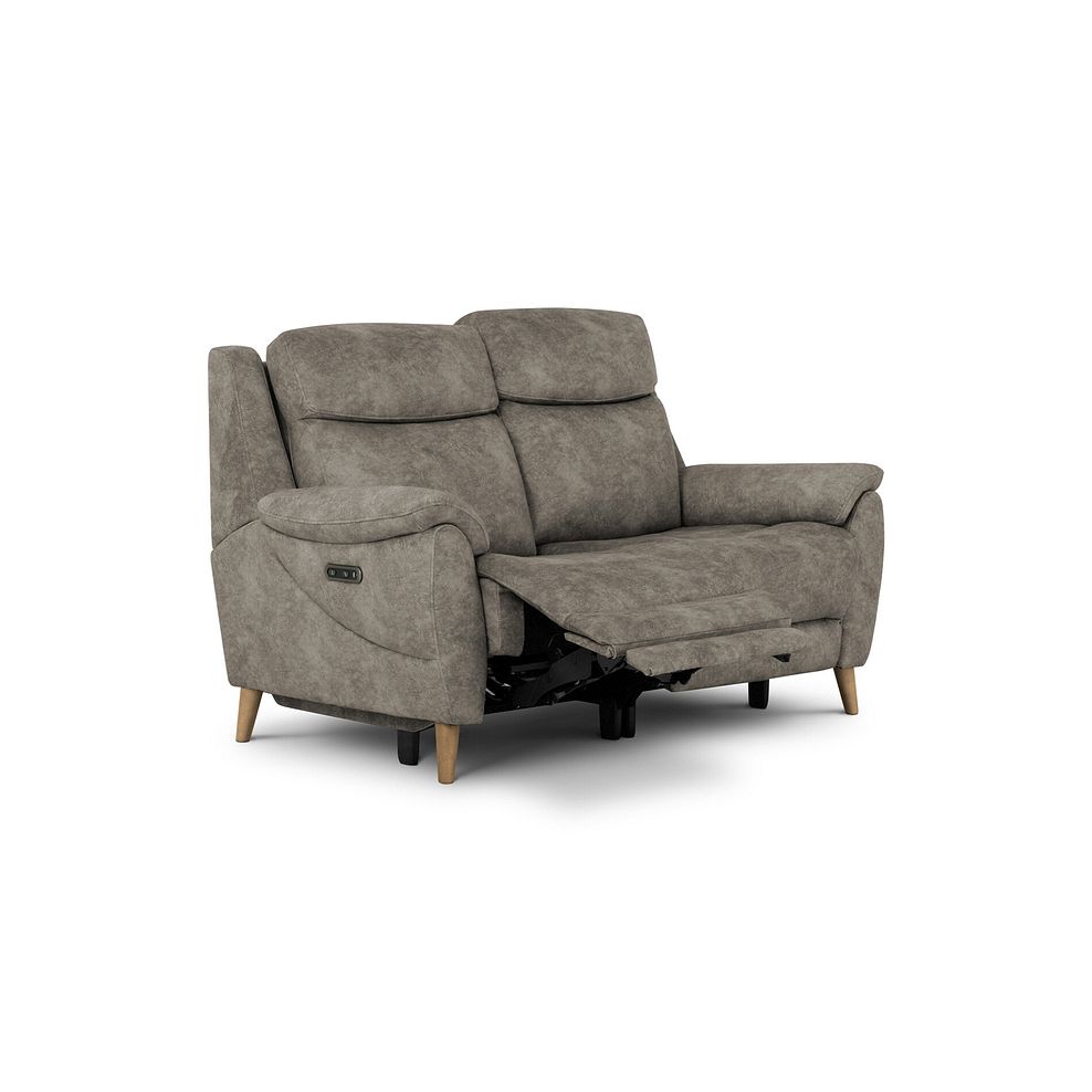 Brunel 2 Seater Electric Recliner Sofa in Marble Mink Fabric 2