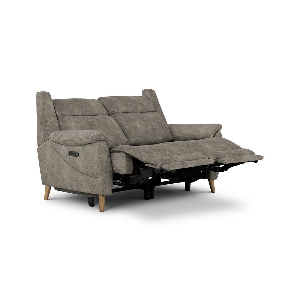 Brunel 2 Seater Electric Recliner Sofa in Marble Mink Fabric 4