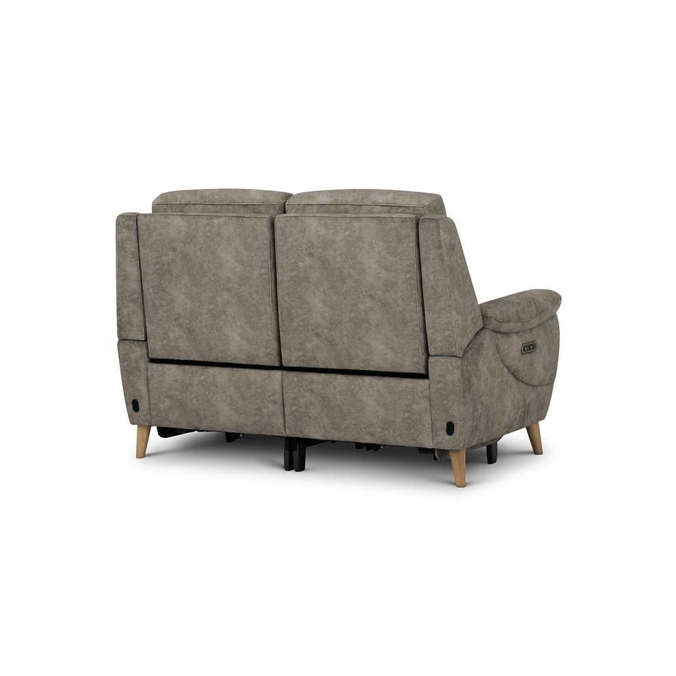 Brunel 2 Seater Electric Recliner Sofa in Marble Charcoal Fabric 8