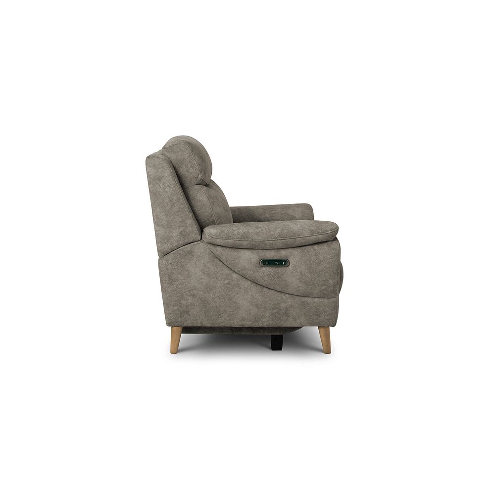 Brunel 2 Seater Electric Recliner Sofa in Marble Mink Fabric 6