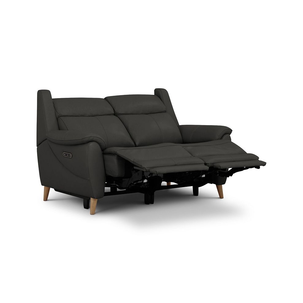 Brunel 2 Seater Electric Recliner Sofa in Storm Leather 7
