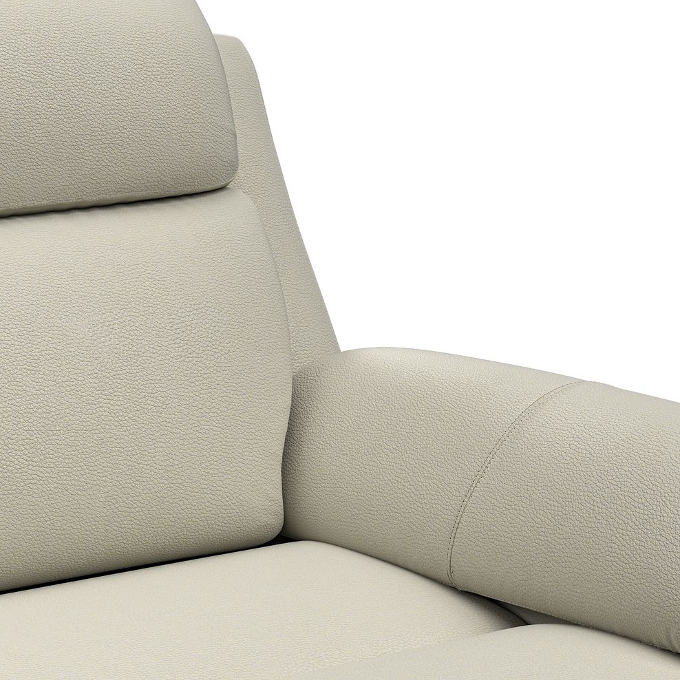 Brunel 2.5 Seater Recliner Sofa, Smart Screen & Speakers in Bone China Leather 13