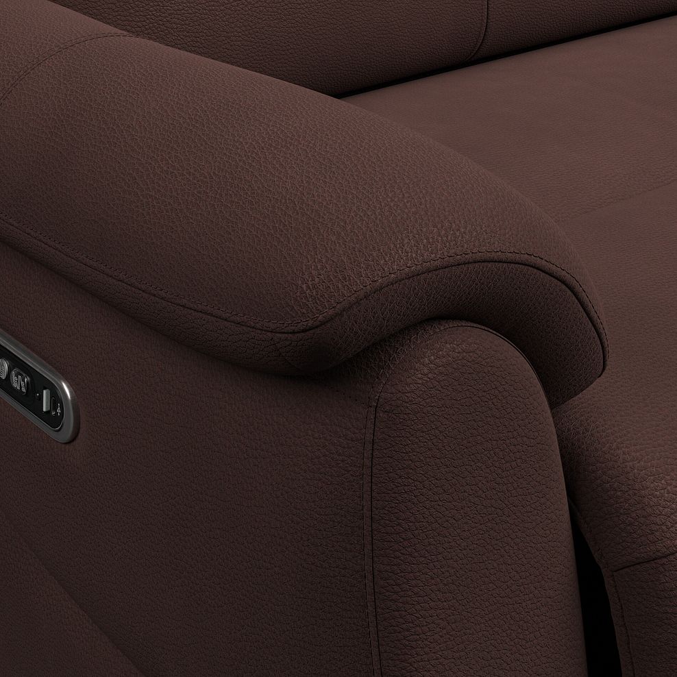 Brunel 2.5 Seater Recliner Sofa, Smart Screen & Speakers in Chestnut Leather 12