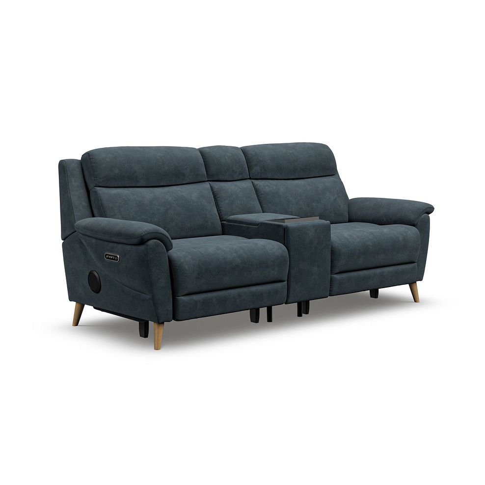 Brunel 2.5 Seater Recliner Sofa, Smart Screen & Speakers in Dexter Shadow Fabric 1