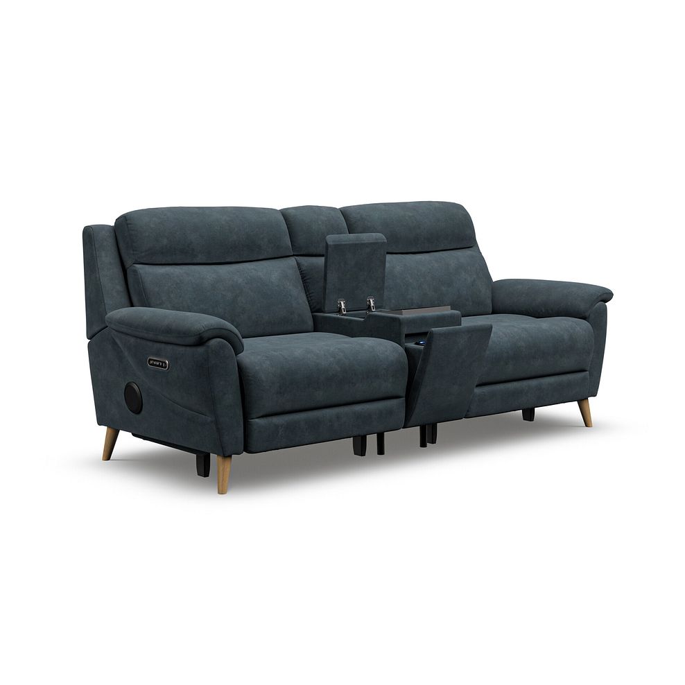 Brunel 2.5 Seater Recliner Sofa, Smart Screen & Speakers in Dexter Shadow Fabric 2